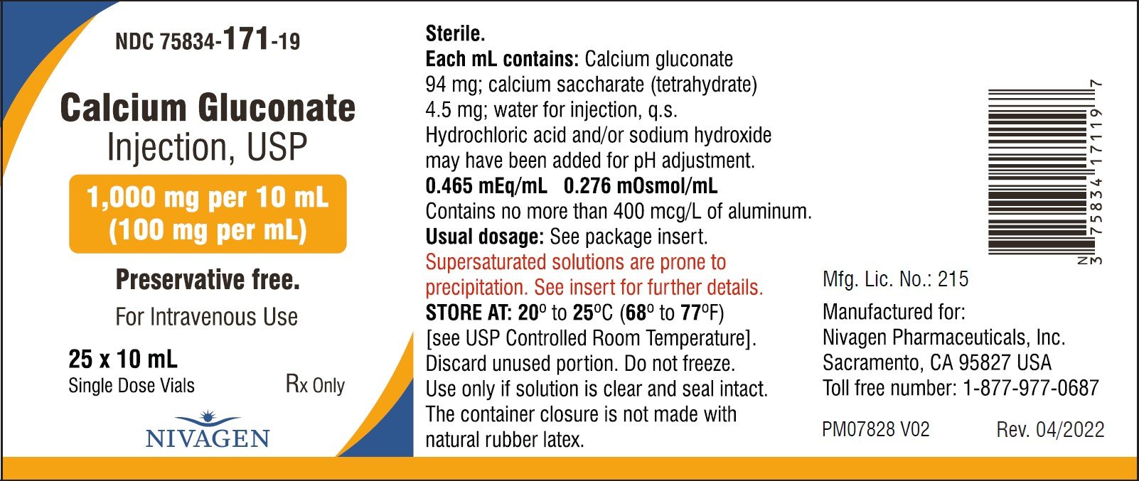 Inj Calcium Gluconet